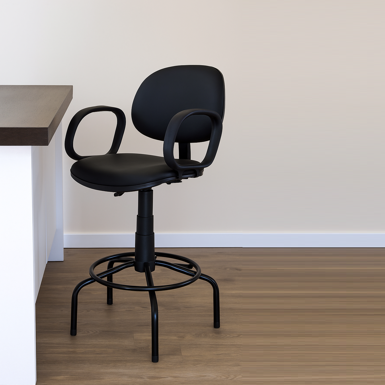 Cadeira Caixa Executiva Lisa sem Braços Reguláveis - Aranha Martiflex - Cor Preta - 2503 - Imagem 2