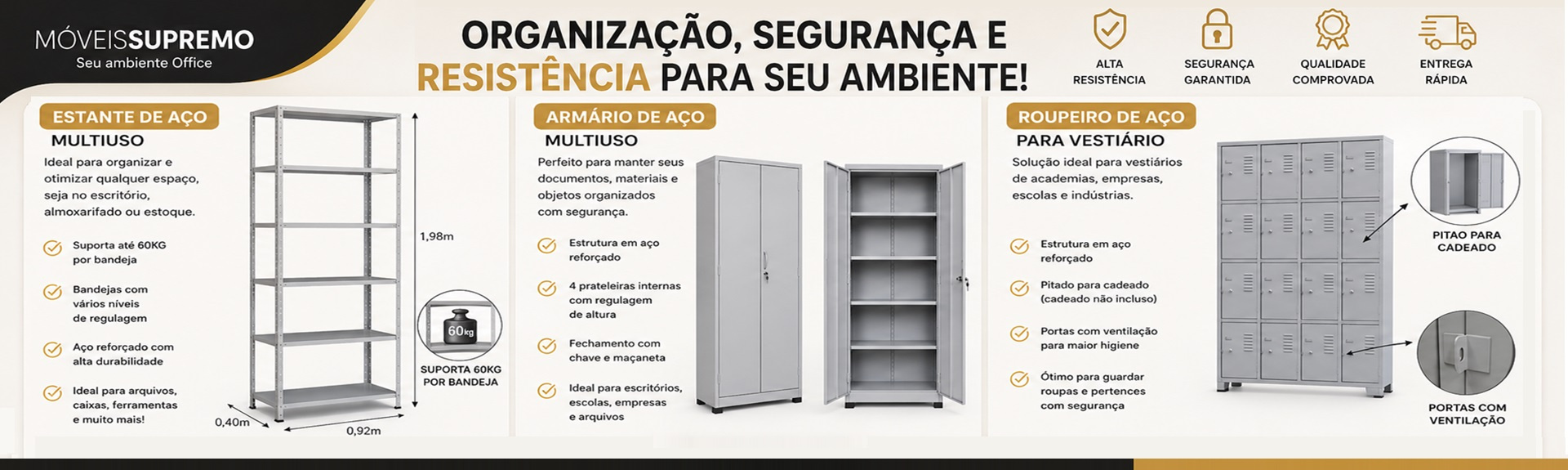Moveis de aço para escritorio