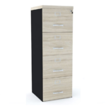 Arquivo 04 Gavetas cor casablanca/preto - Pandin - 1321
