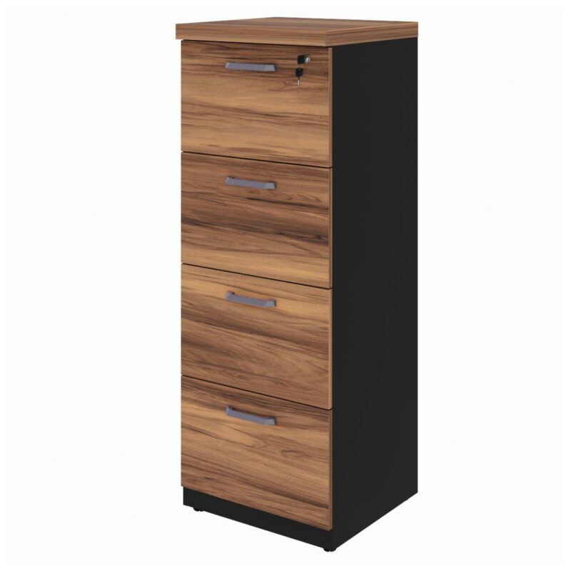 Arquivo 04 Gavetas Pasta Suspensa – 1,28×0,46×0,45m – sevilha / preto - 1922
