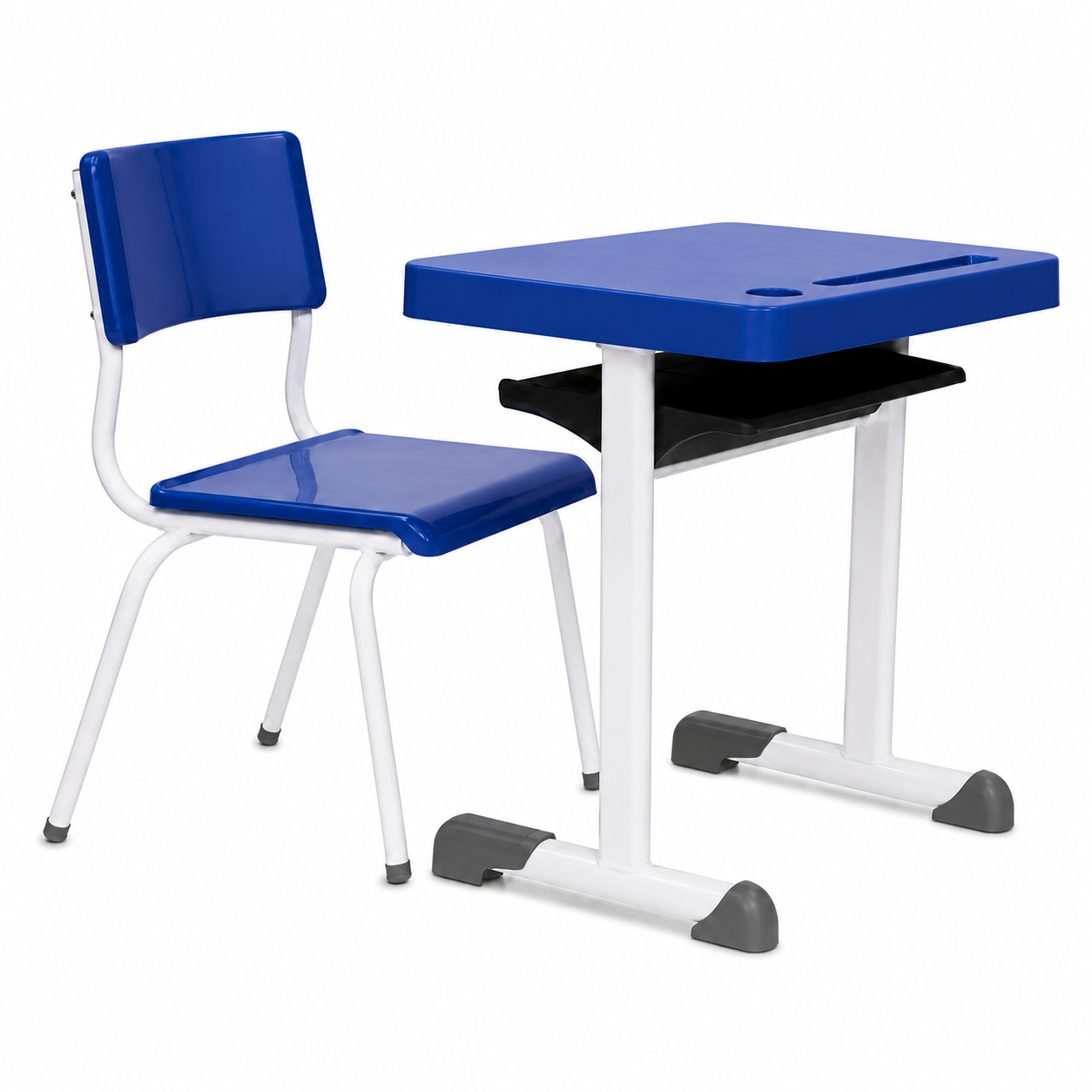 Conjunto Escolar Individual – (Mesa e Cadeira) – JUVENIL 06 a 09 Anos - Cor Azul - 4113