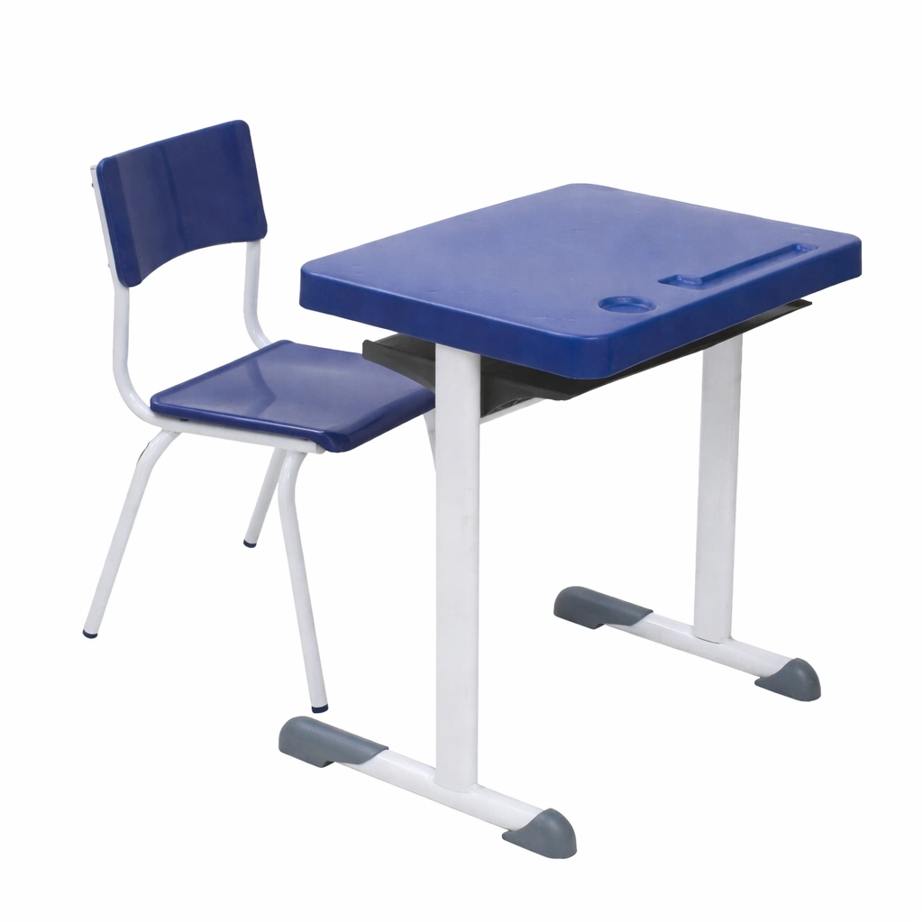 Conjunto Escolar Individual – (Mesa e Cadeira) – JUVENIL 06 a 09 Anos - Cor Azul - 4113 - Imagem 2