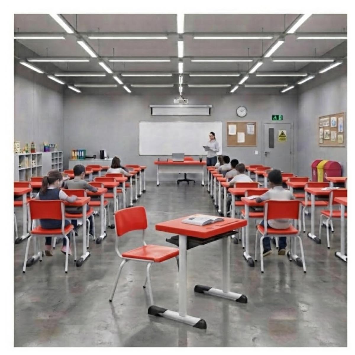 Kit Escolar Individual (Mesa e Cadeira) – INFANTIL 03 a 06 Anos - Cor Vermelho - 4104 - Imagem 4