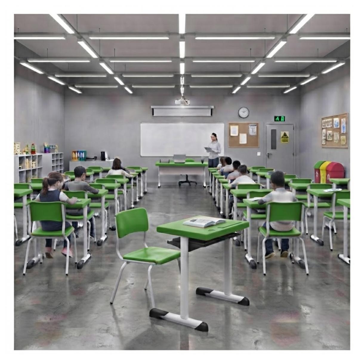 Kit Escolar Individual (Mesa e Cadeira) – INFANTIL 03 a 06 Anos - Cor Verde - 4102 - Imagem 6