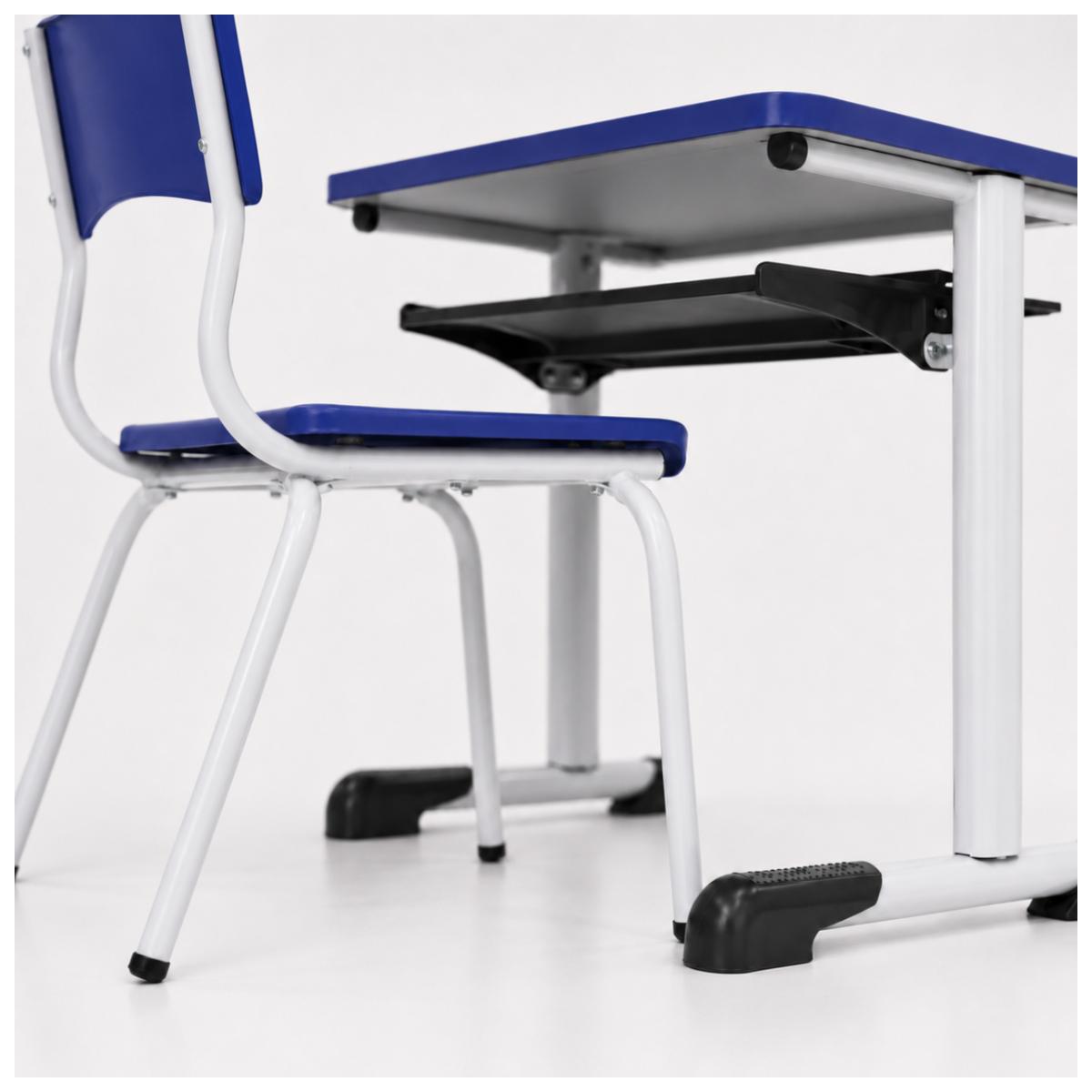 Conjunto Escolar Individual – (Mesa e Cadeira) – INFANTIL – MDF – Cor Azul - 4105 - Imagem 8