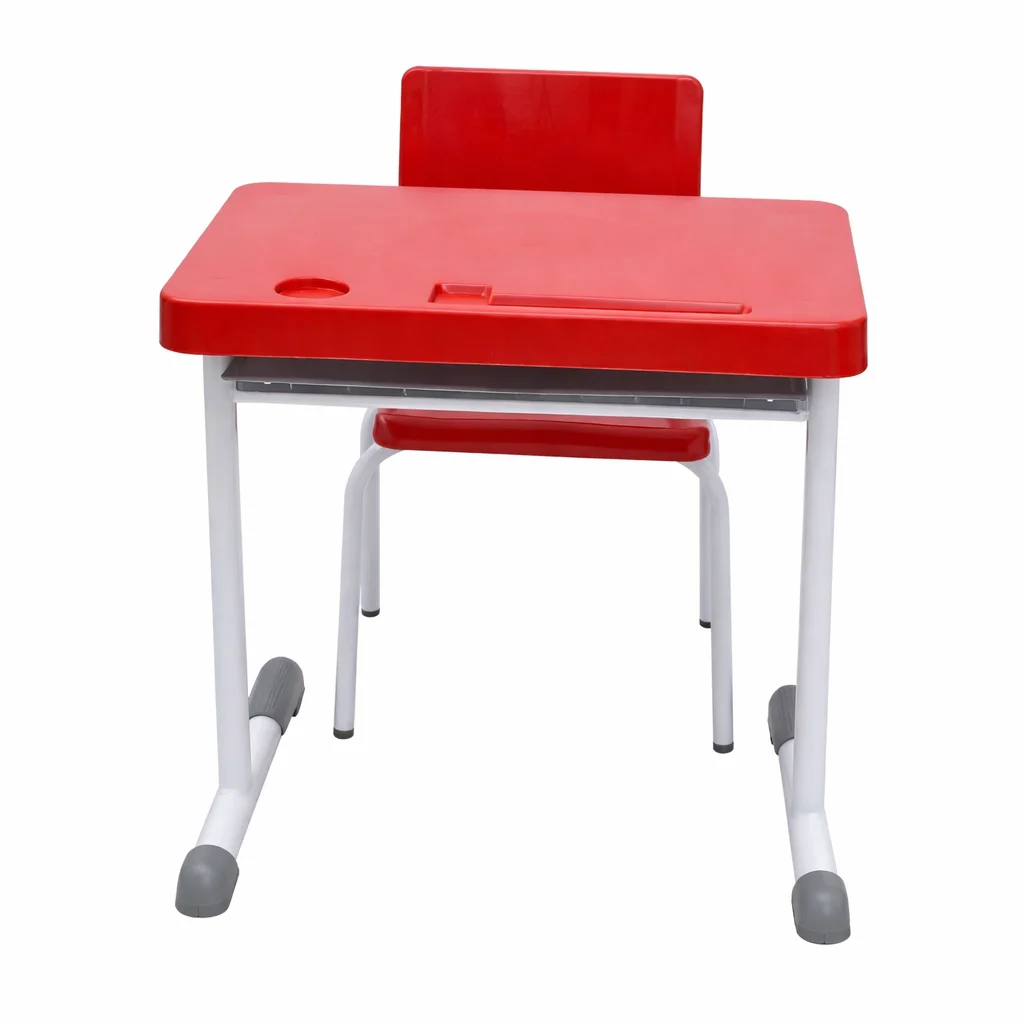 Conjunto Escolar Individual (Mesa e Cadeira) – INFANTIL 03 a 06 Anos - Cor Vermelho - 4104 - Imagem 3