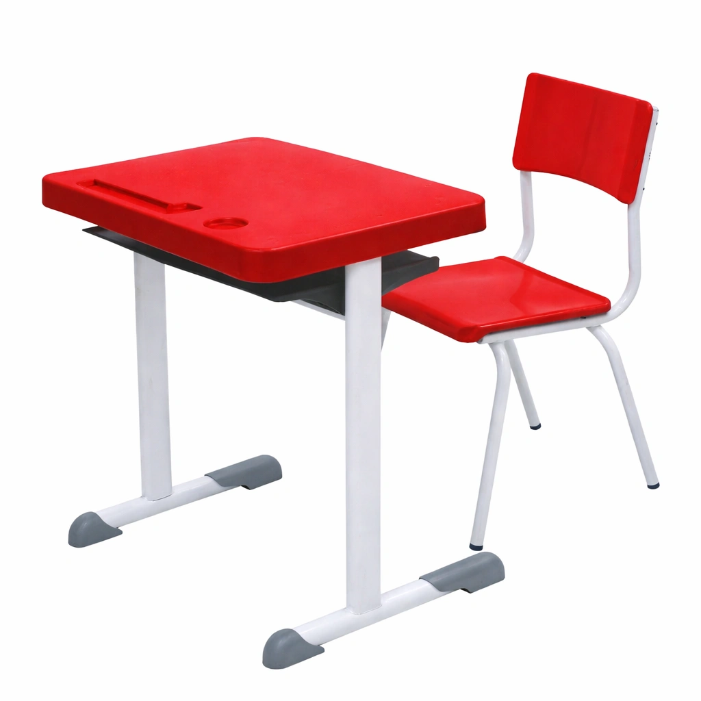 Conjunto Escolar Individual (Mesa e Cadeira) – INFANTIL 03 a 06 Anos - Cor Vermelho - 4104