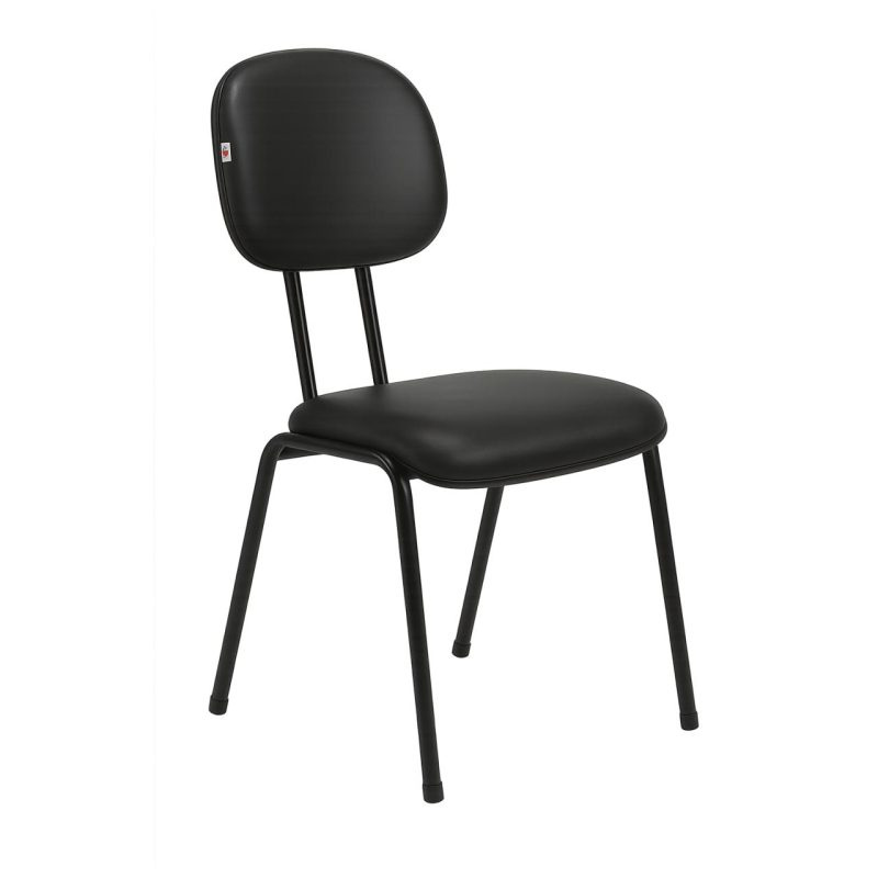 Cadeira Secretária 04 pés – Cor Preto – Móveis Supremo - 9901