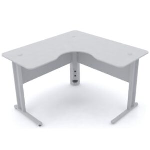 Mesa Estação de Trabalho em “L” Cinza 1,20×1,20m s/ gavetas – Cor CINZA - 1416