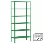 Estante de Aço Verde 176x92x30 6 bandejas chapa 26 - 3021