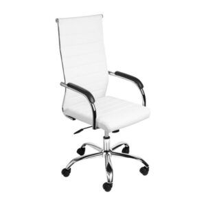 Cadeira de Escritório Florença Giratória – Base Cromada – COR BRANCA – OR DESIGN-2309.1