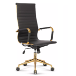 Cadeira de Escritório Presidente Ergonômica Anima ANM03 Preto/Dourado - 2318