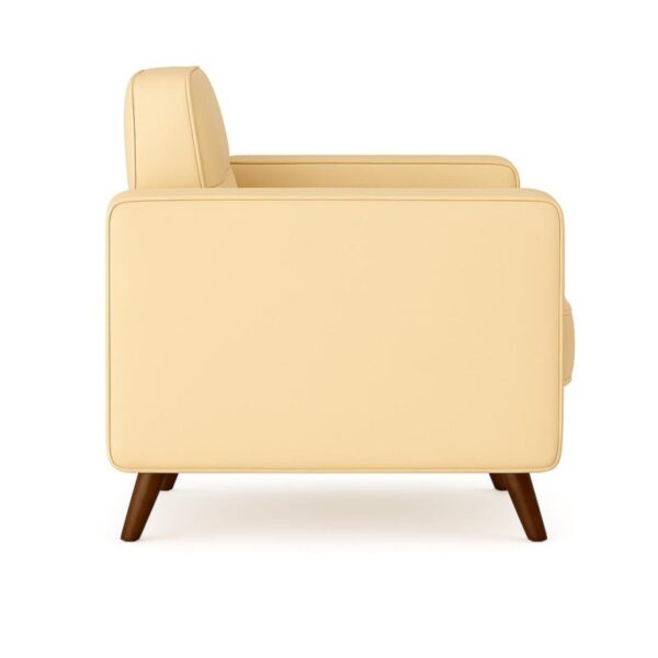 Poltrona para Escritório ROMA 01 Lugar – Corino – Cor AREIA - 5106 - Imagem 4