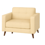 Poltrona para Escritório ROMA 02 Lugar – Corino – Cor AREIA - 5107