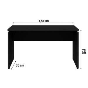 mesa preta escritorio 150
