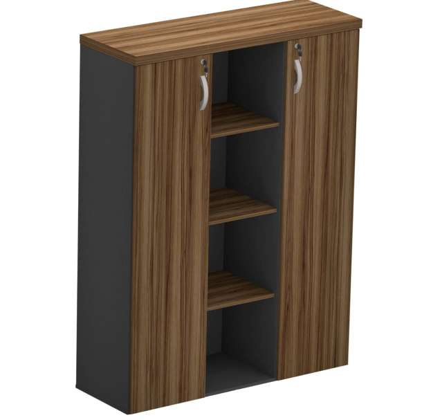 Armário de escritório maranello m40 alto plaza nogal 161X119 - 1231