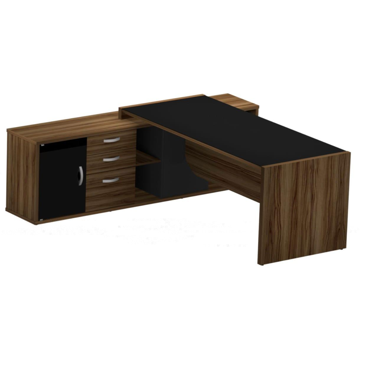 Mesa Alto padrão Presidente com balcao acoplado med 180X80 Nogal/preto - 1232