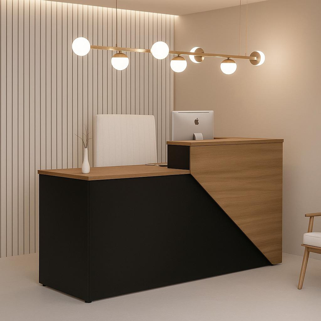 Balcão de atendimento madrid esquerdo 170X61X93 NOGAL - 1233