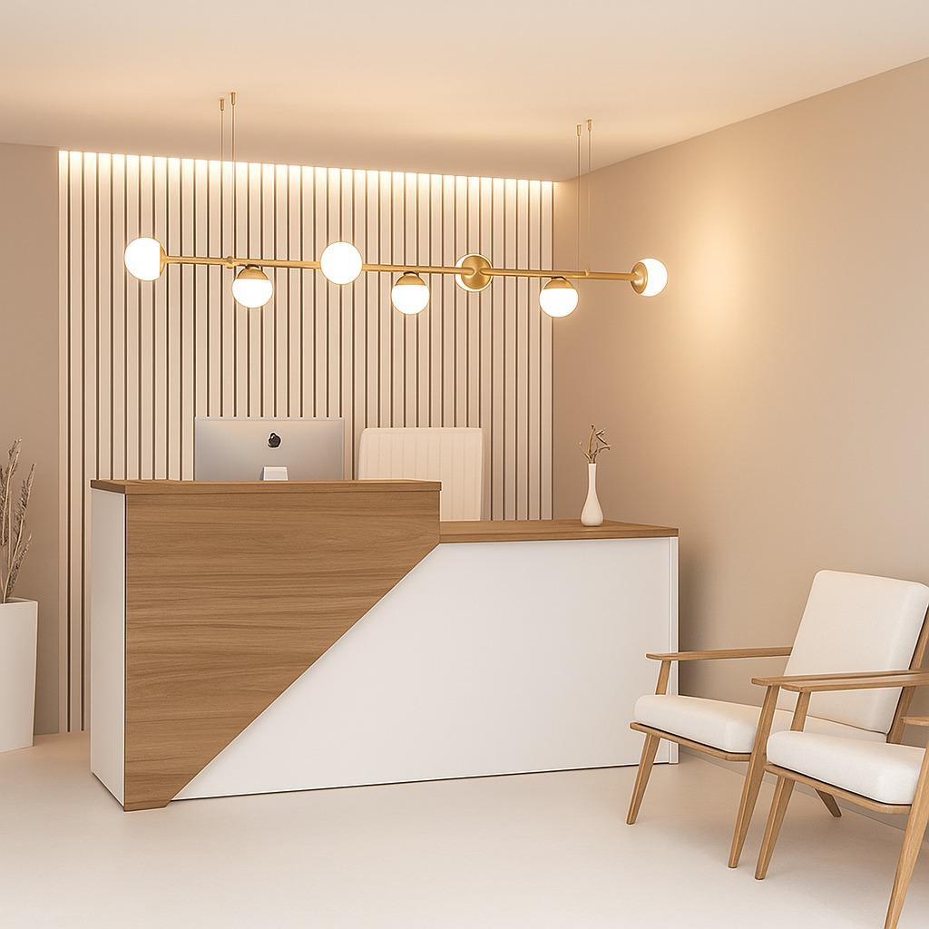 Balcão de atendimento madrid direito 170X61X93 Sevilha/branco - 1234