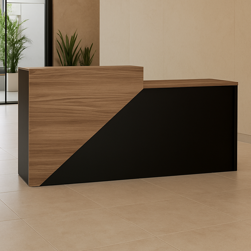 Balcão de atendimento madrid direito 170X61X93 Nogal sevilha - 1611