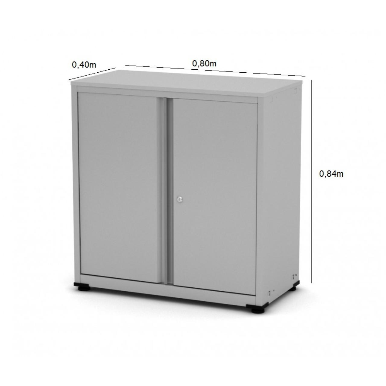 Armário de Aço PA 406 – 0,84×0,80×0,40m – CHAPA 26/24 – CZ/CZ – PANDIN - 3110 - Imagem 3