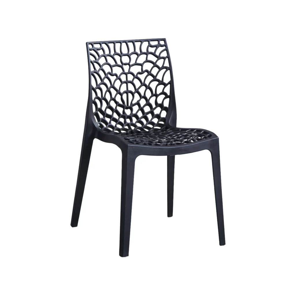 Cadeira Floral Preta - 7005