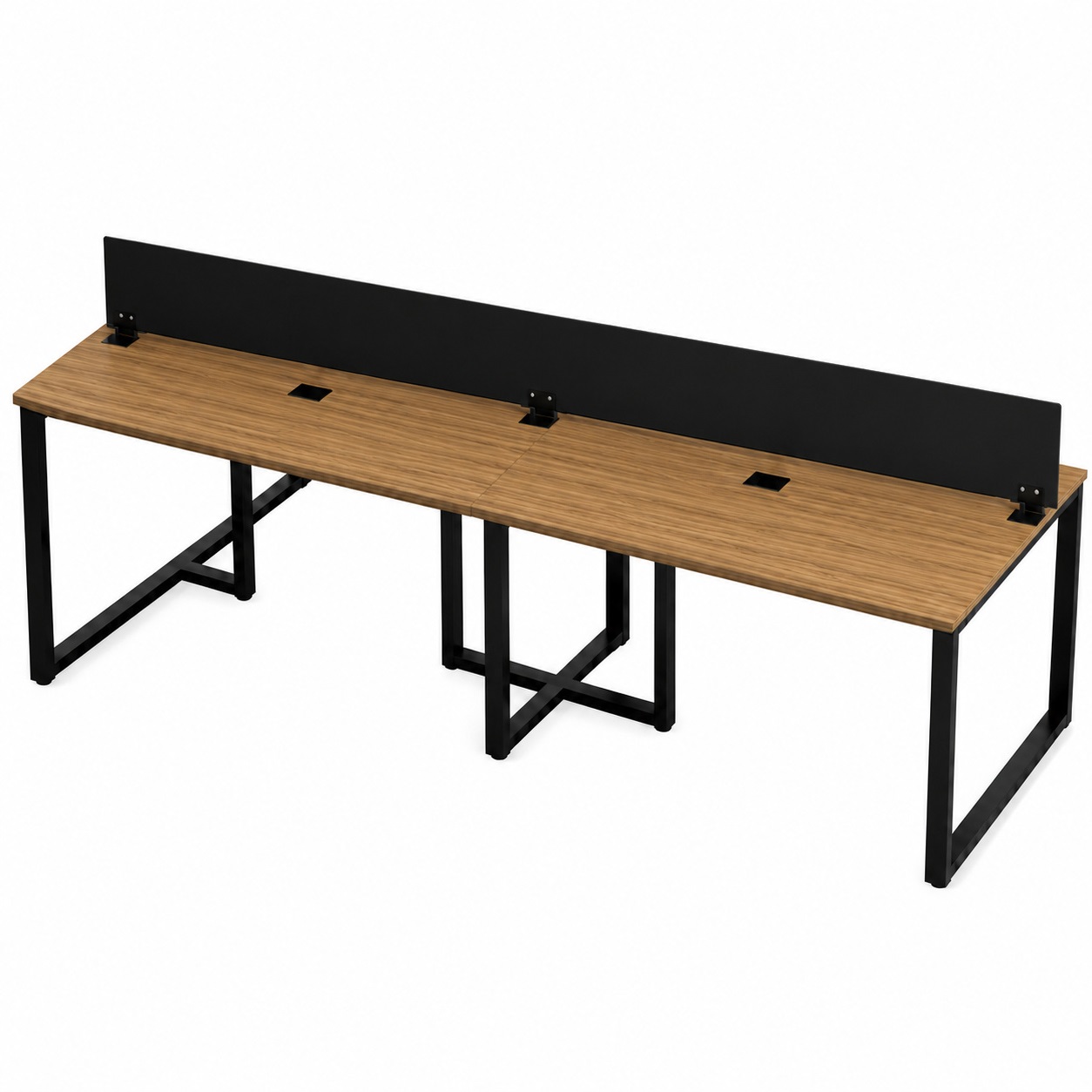 Mesa Componível Berlim Nogal/Sevilha – 4 lugares – Pé Retangular - 1200 - Imagem 2