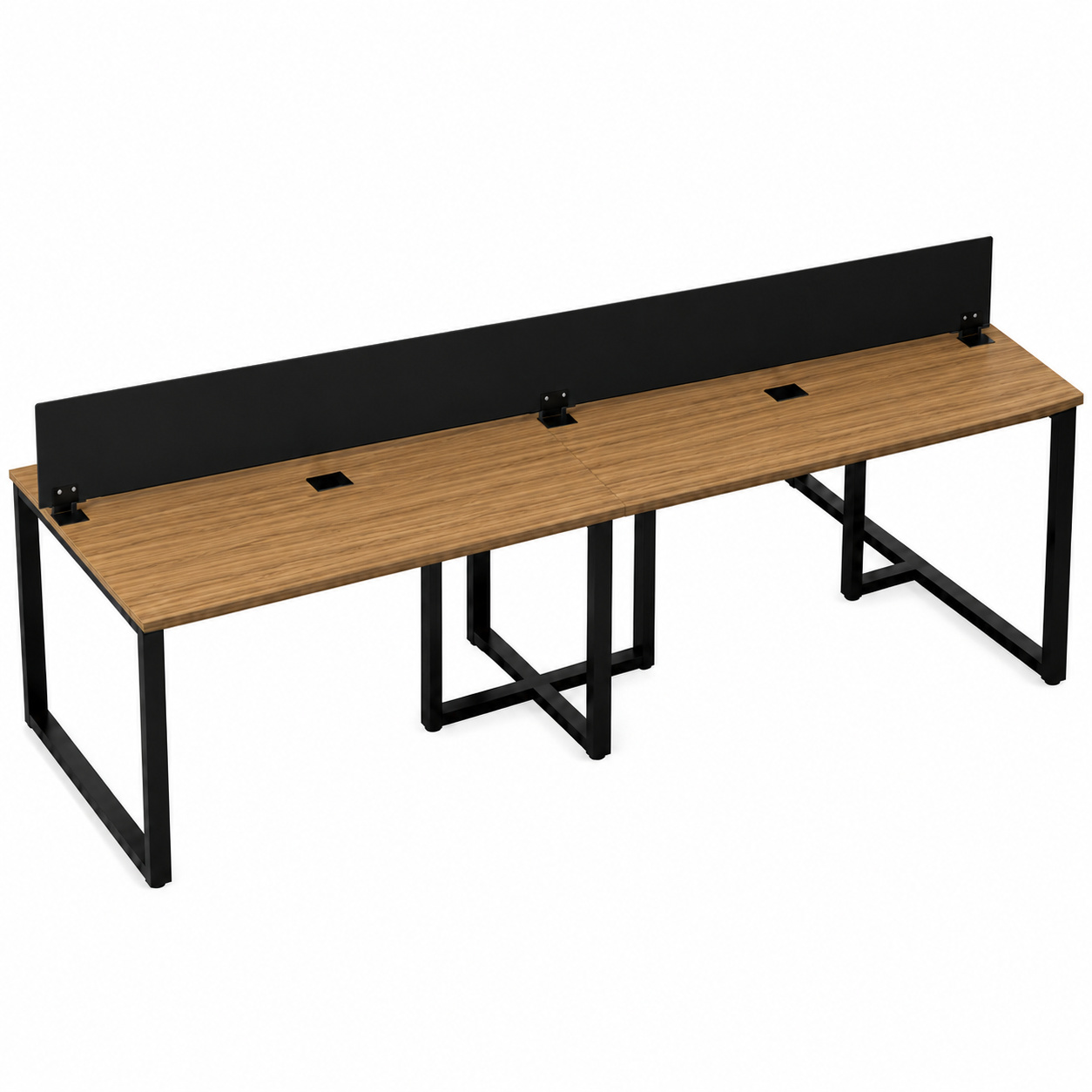 Mesa Componível Berlim Nogal/Sevilha – 4 lugares – Pé Retangular - 1200