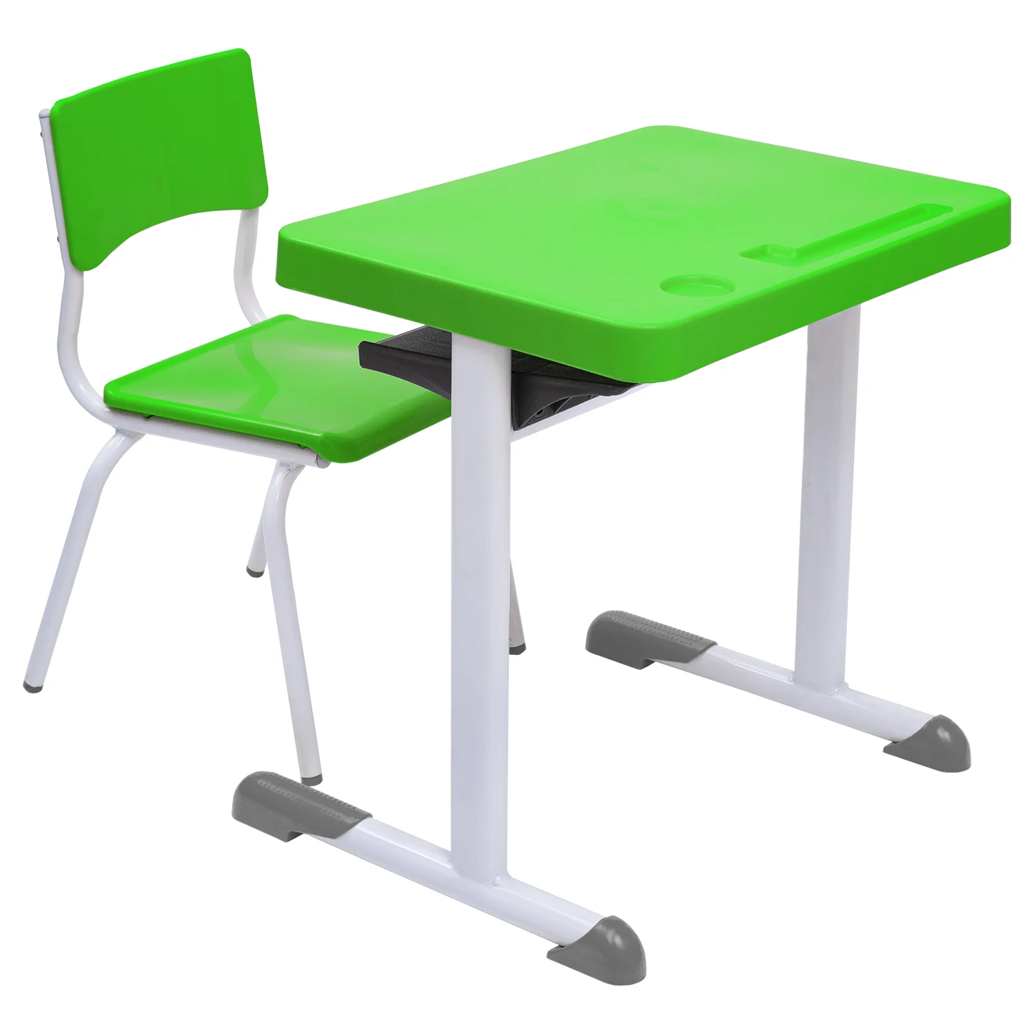 Kit Escolar Individual (Mesa e Cadeira) – INFANTIL 03 a 06 Anos – Cor Verde Limão – 4100