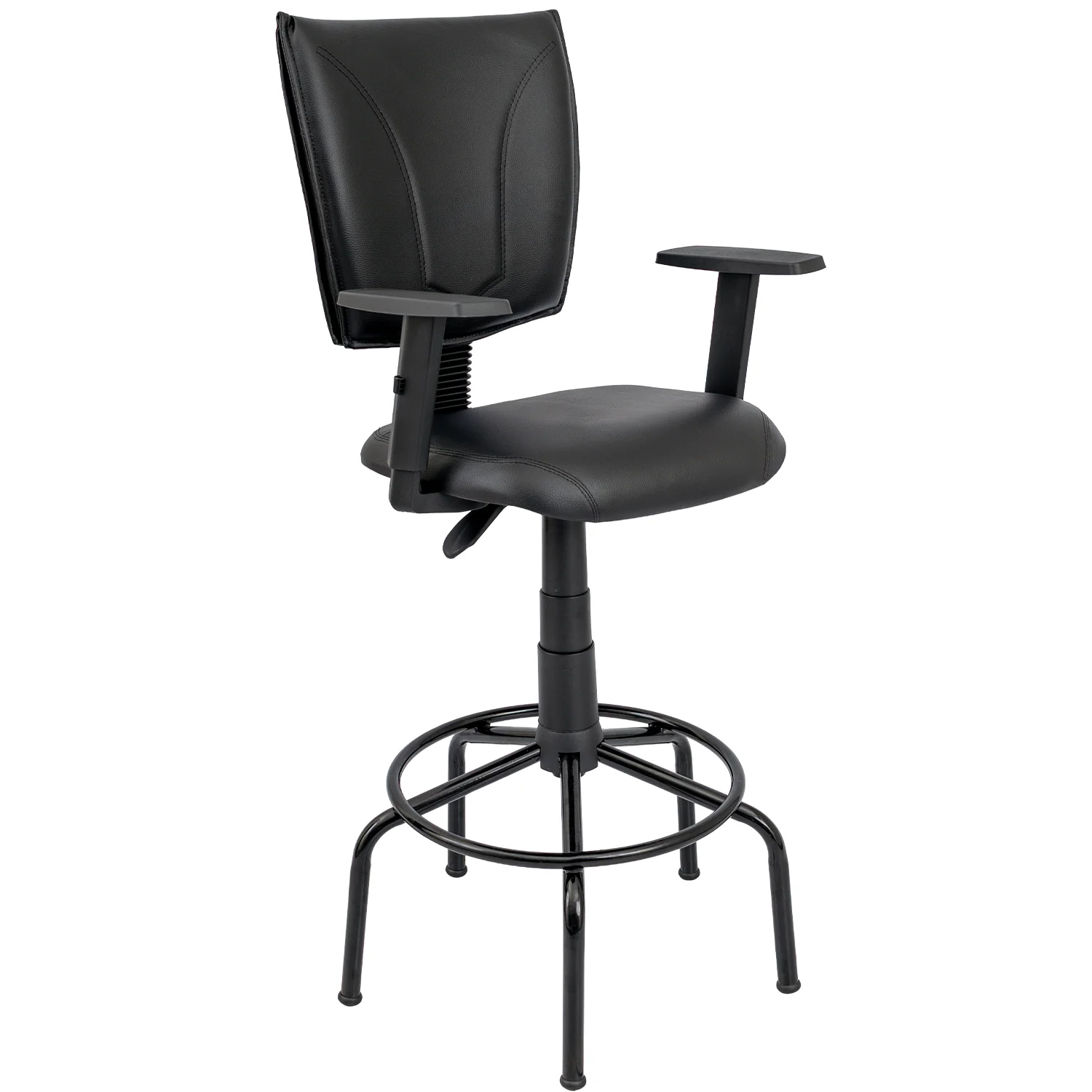 Cadeira Caixa B-one costurada base aranha com braços regulaveis - 2517