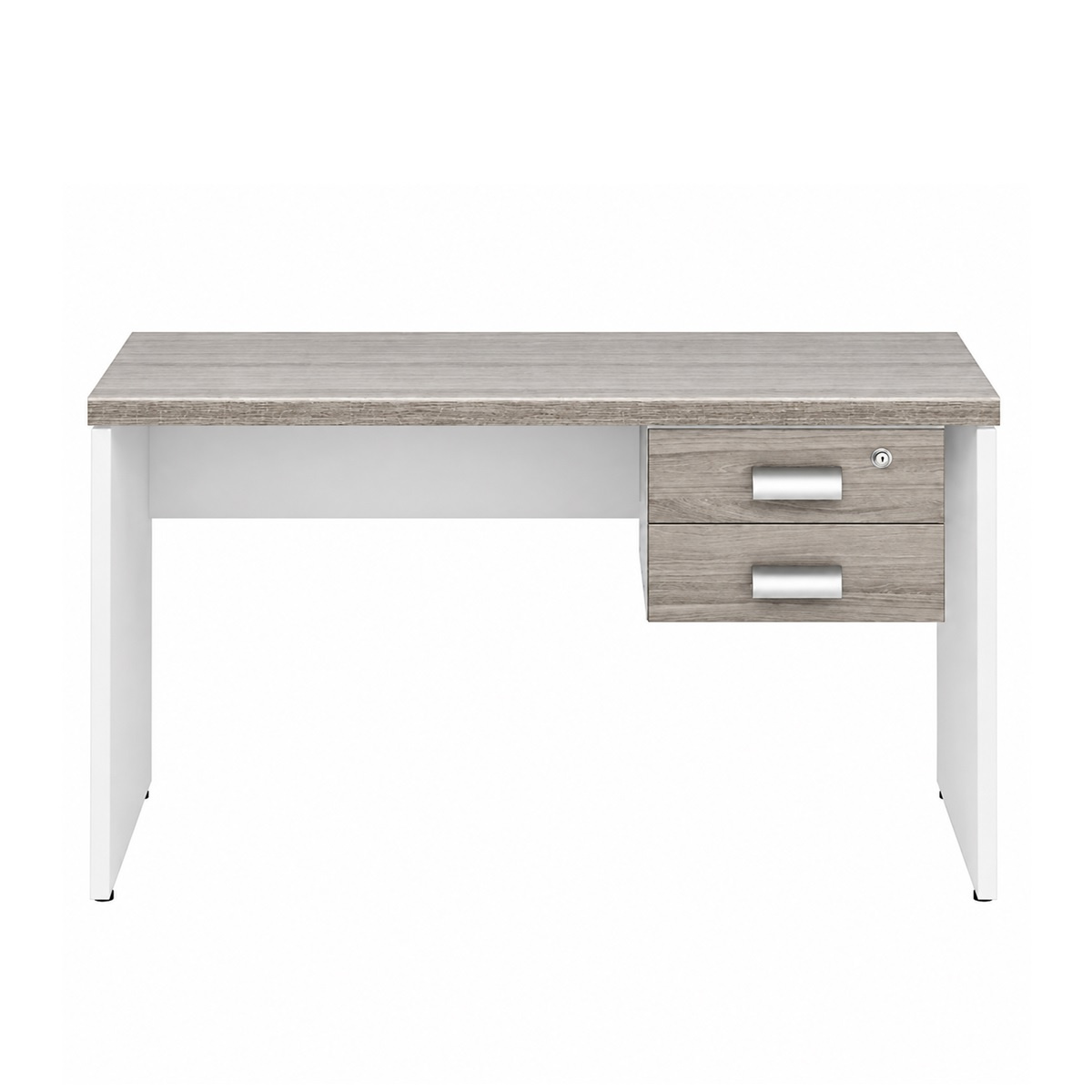 Mesa de Escritório Reta 1,50 X 0,70 C/ Gavetas - Cor Fresno Sbiancatto - Marzo Vitorino - 1018 - Imagem 2