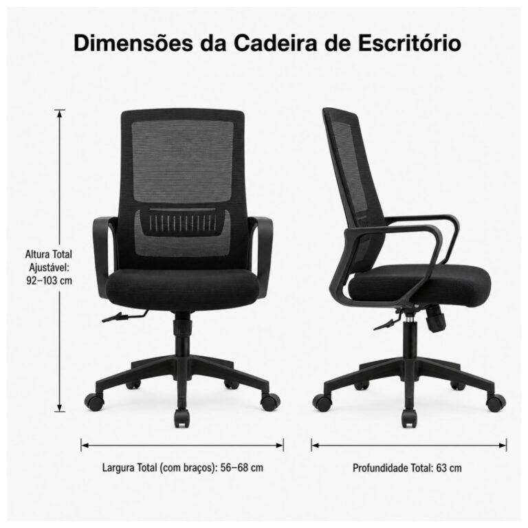 Cadeira Presidente Tela Mesh com Relax e Amortecimento Regulável - 2434 - Imagem 5